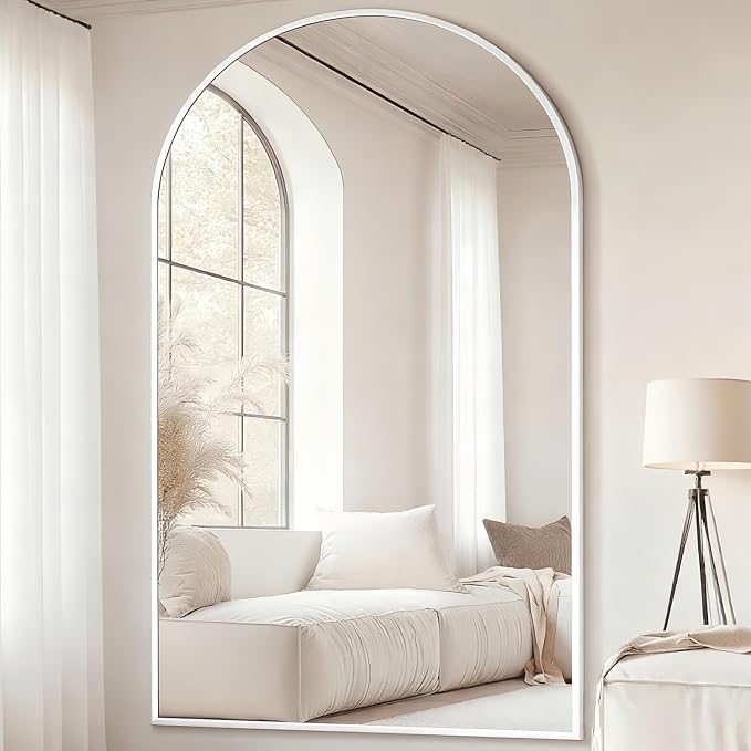 Dewfig Arched Full Length Mirror, Oversized Full Body Mirrors - Image 3