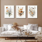 Bwodke Framed Wildflower Wall Art Colorful Botanical Floral Poster Canvas - Image 7