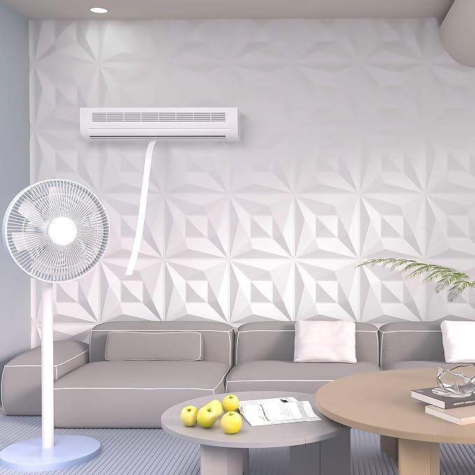 40 PCS 3D Wall Panels for Interior Décor White 11.8"*11.8" Wall Covering - Image 9
