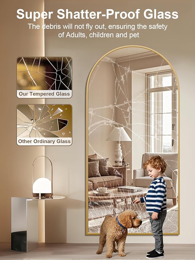 71"x32" Floor Mirror Full Length, Arched Full Length Mirror - Image 5