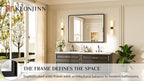 Keonjinn 48" x 36" Large Black Bathroom Mirror, Aluminum Alloy Frame Rustproof - Image 7