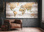 canvas Wall Art 20“x40 lagre map of the world Painting Ready to Hang Framed - Image 7