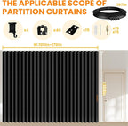Room Divider Curtain Sets with Flexible Ceiling Track, Privacy Soundproof - Image 3