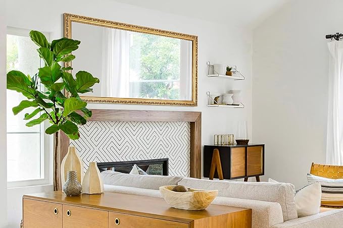 Large Vintage Decorative Mirror - Image 3