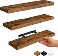 Vervida® Rustic Brown Floating Shelves by Vervida