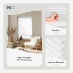 CHICOLOGY Cordless Mini Blinds for Indoor Windows, 40.25" W x 72" H, Light - Image 2