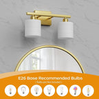 PARTPHONER Bathroom Light Fixtures, Bathroom Lighting Fixtures Over Mirror - Image 4