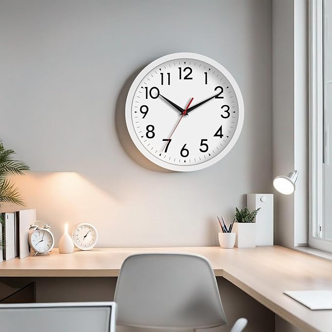 DAXSMY Wall Clock Modern Battery Operated 10 Inch Simpel Silent Non Ticking - Image 9