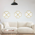 Small Decoritive Heart Wall Mirrors Set of 3, Decorative Four-Leaf Clover Mirror - Image 5