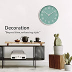 Roymnie Wall Clock Green, Silent Wall Clocks Battery Operated 8 Inch-Modern Non - Image 5