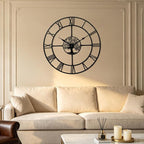 40 Inch Large Wall Clock for Living Room – Black Metal Clock - Image 3