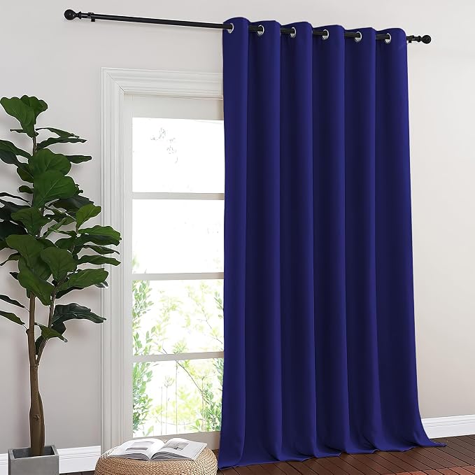 NICETOWN Room Divider Curtain 132 Inches Long, Wide Blackout Sliding Door - Image 8