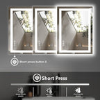 DUMOS 24.1"x36.1" LED Bathroom Mirror, Smart Anti-Fog Bathroom Vanity Mirror - Image 6