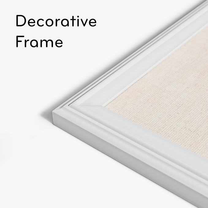 U Brands Farmhouse Linen Bulletin Board, Wall Mounted Pin Board - Image 4