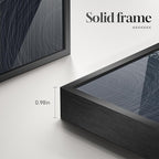 Large Framed Black Silver Modern Abstract Wall Art - Image 6