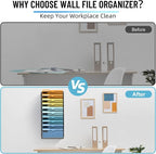 SUPEASY 10-Tier Wall File Holder Organizer - Image 6