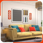CroBlissful 2 Pcs Mid Century Modern Wall Art Wood Mid Century Elegance Decor - Image 4