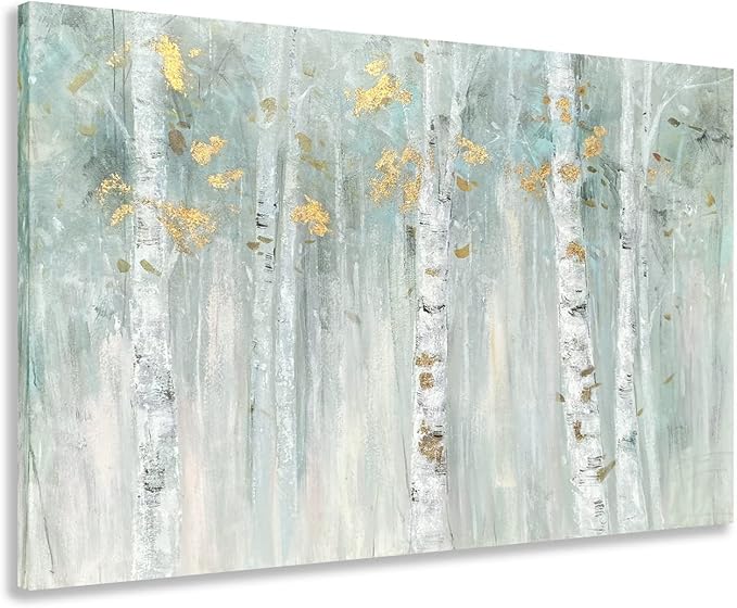 Yihui Arts Birch Tree Canvas Wall Art by YihuiArts
