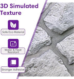 3D Faux Stone Wall Panels Peel and Stick Whitewash, Stone-Look Textured Wall - Image 4