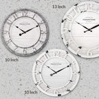 Presentime & Co 10" Farmhouse Series Wall Clock, Shiplap Style, Raised 3D - Image 7