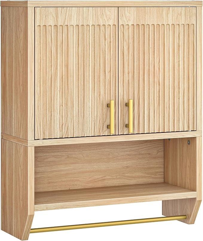 HOOBRO Fluted Medicine Cabinet, Farmhouse Bathroom Wall Cabinet by HOOBRO