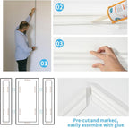 Art3d Premade Bilinear Frame Accent Molding Set, Pre-Cut Decorative Wainscoting - Image 6