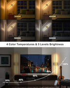 iThird 1 Pack Battery Operated Wall Sconce Light, 360° Rotatable, 4CCT Dimmable - Image 7