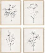 HAUS AND HUES Grey Floral Wall Art by HausandHuesArtPrints