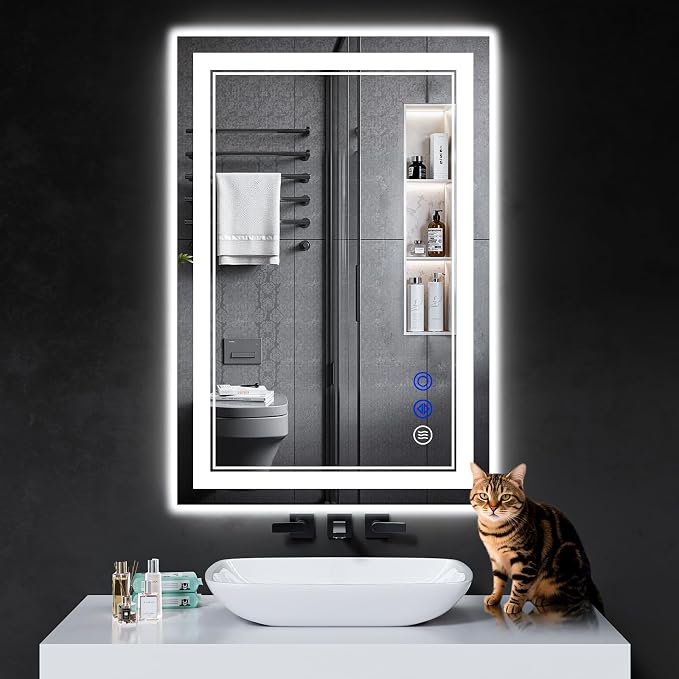 36"x24" LED Bathroom Mirror by INFINIGLASS