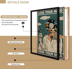 Framed Art Vintage Lose Your Mind Find Your Soul Poster Mental Health Quote - Image 3