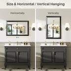 Briivue 24x36 Inch Black Bathroom Mirror - Image 6