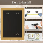 Syndra Black Wood Frame Bathroom Mirror, Waterproof Slim Deep Frame, - Image 9