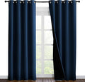 NICETOWN Moroccan Blue Full Shade Curtain Panels, Pair of Energy Smart & Noise by NICETOWN