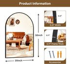 XRAMFY 20"x30" Black Arched Bathroom Mirror - Image 4