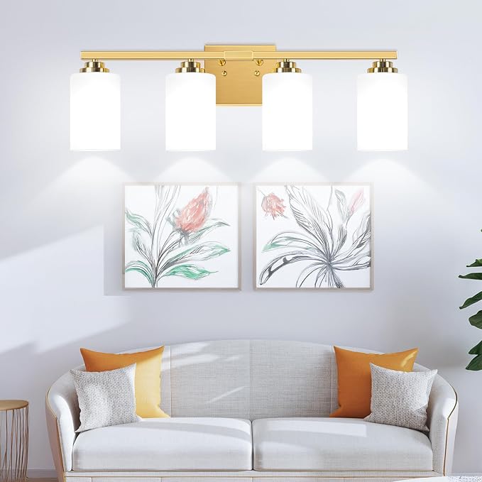 4-Light Bathroom Light Fixtures, Classic Wall Light Fixture - Image 9