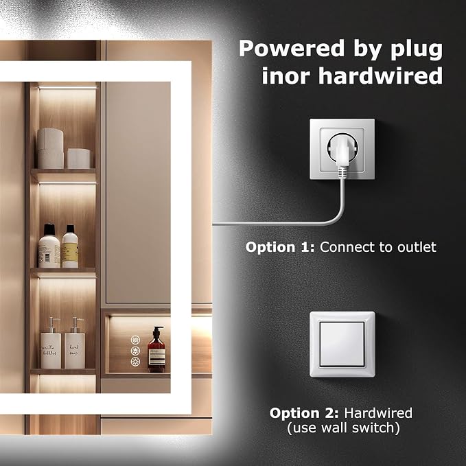 Hivone 24X30 LED Bathroom Mirror - Image 5