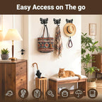 Butterfly Coat Hooks For Wall, Heavy Duty 20LB Black Coat Hooks & Towel Hooks - Image 6