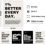 DSHFG Motivational Inspirational Office Wall Art Decor Prints Set of 4 - Image 2