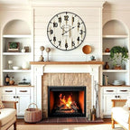 EMAX HOME Farmhouse White 30 Inch Wooden Large Wall Clock, Silent Non-Ticking - Image 7