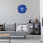 XNM Large Blue Glass Clocks Battery Operated 20 Inch Modern Minimalist Wall - Image 5