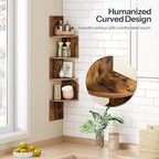 HOOBRO Corner Shelf Wall-Mounted, 4-Tier Corner Bookshelves - Image 7