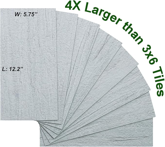 AULIGET 2-Piece Light Shale Peel and Stick Backsplash Wall Tiles, Laundry Room - Image 3