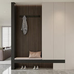 Yutianli PVC Slat Wall Panel Peel and Stick 236"x 15.7" Faux Wood Slat Panel - Image 4