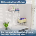 2 Pack Garage Wall Shelf, Wall Mounted Storage Shelves, Heavy Duty Metal Shelves - Image 6