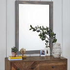 AAZZKANG Wooden Mirror Rectangle Rustic Mirrors - Image 3