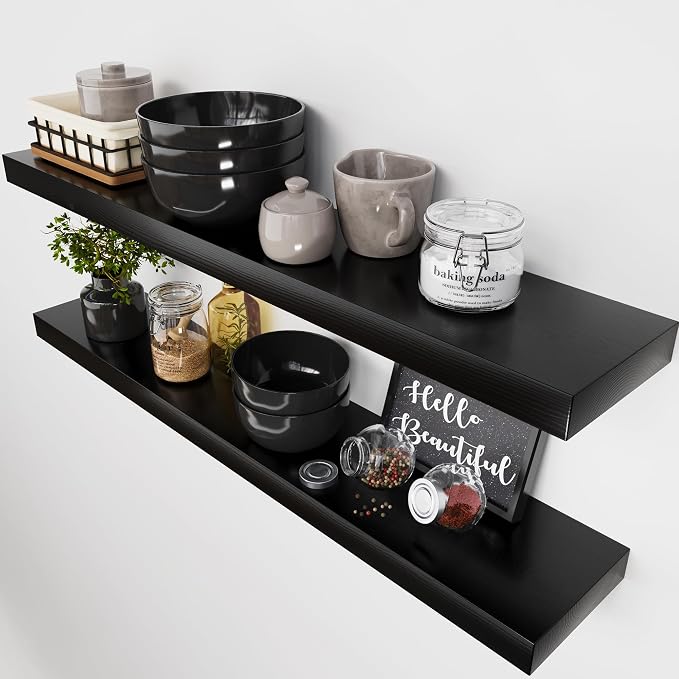 BAOBAB WORKSHOP Wood Floating Shelves by BAOBABWORKSHOP