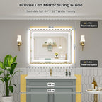 40x32 Inch LED Bathroom Mirror - Image 2
