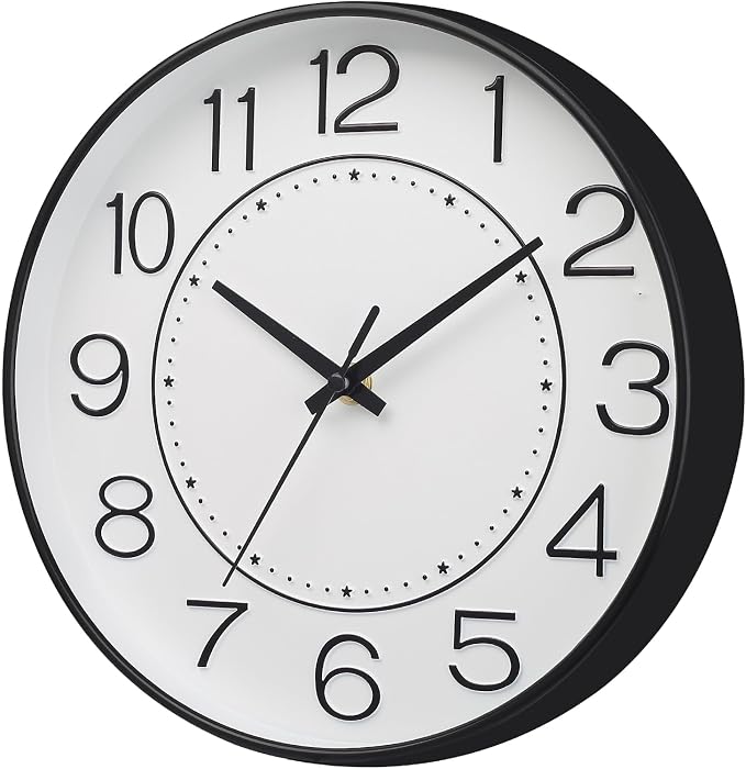 HZDHCLH Modern Wall Clocks Battery Operated, 10 inch White Clock - Image 2