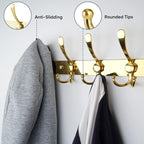 TICONN Wall Mounted Coat Rack, Five Heavy Duty Tri Hooks All Metal Construction - Image 4