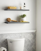 BAYKA Floating Shelves Grey, 22.5 inch Rustic Wood Wall Mounted Shelves - Image 7